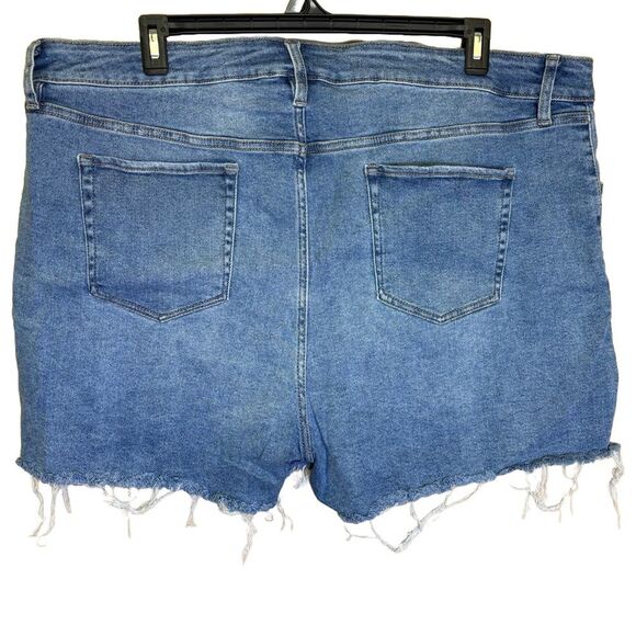 Ava & Viv Blue Distressed Jean Shorts - Size 24 - Picture 2 of 5
